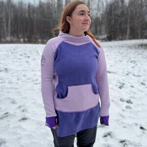 Made in Alaska Solstice Creations Fleece Hoodie Tunic Dress